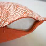 Cojín Serigrafía Algodón Y Poliéster Diseño De Hojas De Bambú - Viste Tu Hogar