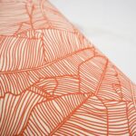 Cojín Serigrafía Algodón Y Poliéster Diseño De Hojas De Bambú - Viste Tu Hogar