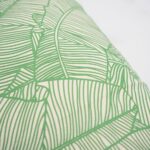 Cojín Serigrafía Algodón Y Poliéster Diseño De Hojas De Bambú - Viste Tu Hogar