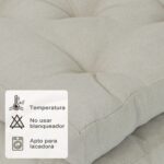 COJINES PARA SILLAS 40x40x5CM CON EFECTO TRIDIMENSIONAL CON RELLNO 100% POLIÉSTER (BEIGE LINO) - Viste Tu Hogar