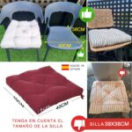 COJINES PARA SILLAS 40x40x5CM CON EFECTO TRIDIMENSIONAL CON RELLNO 100% POLIÉSTER (BURDEO) - Viste Tu Hogar
