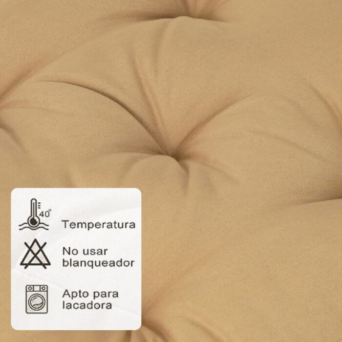COJINES PARA SILLAS 40x40x5CM CON EFECTO TRIDIMENSIONAL CON RELLNO 100% POLIÉSTER (CAMEL) - Viste Tu Hogar