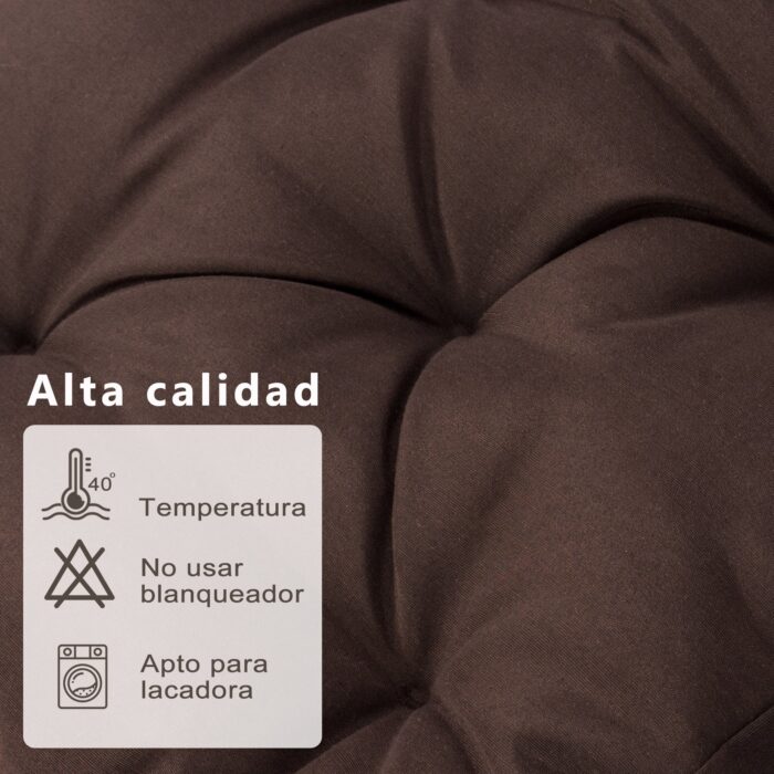 COJINES PARA SILLAS 40x40x5CM CON EFECTO TRIDIMENSIONAL CON RELLNO 100% POLIÉSTER (CHOCOLATE) - Viste Tu Hogar
