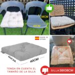 COJINES PARA SILLAS 40x40x5CM CON EFECTO TRIDIMENSIONAL CON RELLNO 100% POLIÉSTER (GRIS CLARO) - Viste Tu Hogar