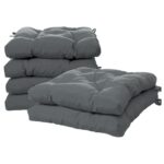 COJINES PARA SILLAS 40x40x5CM CON EFECTO TRIDIMENSIONAL CON RELLNO 100% POLIÉSTER (GRIS OSCURO) - Viste Tu Hogar