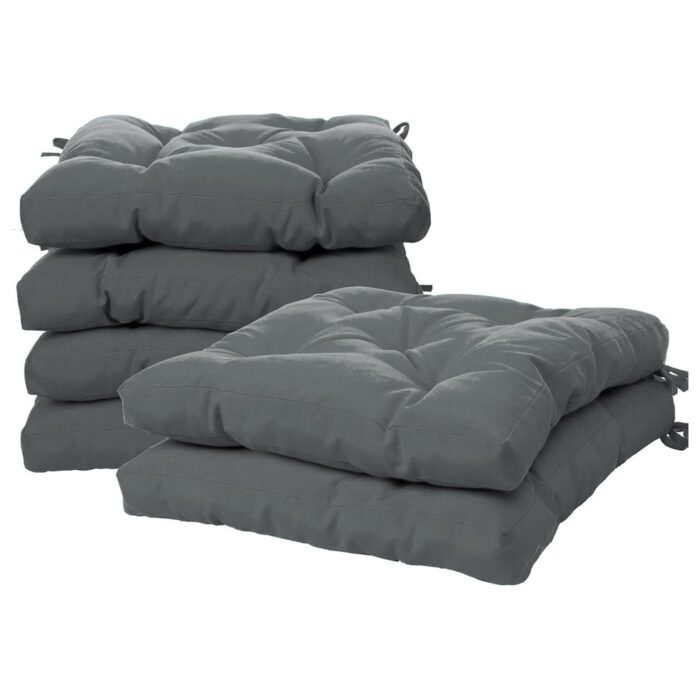 COJINES PARA SILLAS 40x40x5CM CON EFECTO TRIDIMENSIONAL CON RELLNO 100% POLIÉSTER (GRIS OSCURO) - Viste Tu Hogar