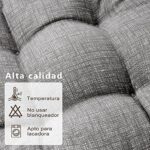 COJINES PARA SILLAS 40x40x5CM CON EFECTO TRIDIMENSIONAL CON RELLNO 100% POLIÉSTER (GRIS VAQUERO) - Viste Tu Hogar