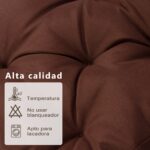 COJINES PARA SILLAS 40x40x5CM CON EFECTO TRIDIMENSIONAL CON RELLNO 100% POLIÉSTER (MARRÓN) - Viste Tu Hogar