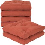 COJINES PARA SILLAS 40x40x5CM CON EFECTO TRIDIMENSIONAL CON RELLNO 100% POLIÉSTER (TEJA) - Viste Tu Hogar