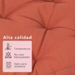 COJINES PARA SILLAS 40x40x5CM CON EFECTO TRIDIMENSIONAL CON RELLNO 100% POLIÉSTER (TEJA) - Viste Tu Hogar