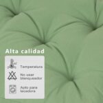 COJINES PARA SILLAS 40x40x5CM CON EFECTO TRIDIMENSIONAL CON RELLNO 100% POLIÉSTER (VERDE AGUACATE) - Viste Tu Hogar