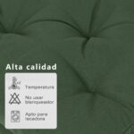 COJINES PARA SILLAS 40x40x5CM CON EFECTO TRIDIMENSIONAL CON RELLNO 100% POLIÉSTER (VERDE MILITAR) - Viste Tu Hogar