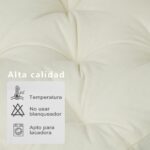 COJINES PARA SILLAS 45x45x5CM CON EFECTO TRIDIMENSIONAL CON RELLNO 100% POLIÉSTER (BLANCO) - Viste Tu Hogar