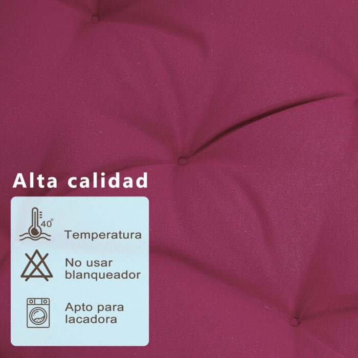 COJINES PARA SILLAS 45x45x5CM CON EFECTO TRIDIMENSIONAL CON RELLNO 100% POLIÉSTER (BURDEO) - Viste Tu Hogar