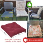 COJINES PARA SILLAS 45x45x5CM CON EFECTO TRIDIMENSIONAL CON RELLNO 100% POLIÉSTER (BURDEO) - Viste Tu Hogar