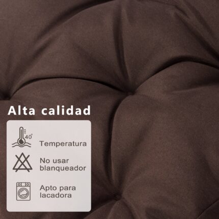 COJINES PARA SILLAS 45x45x5CM CON EFECTO TRIDIMENSIONAL CON RELLNO 100% POLIÉSTER (CHOCOLATE) - Viste Tu Hogar