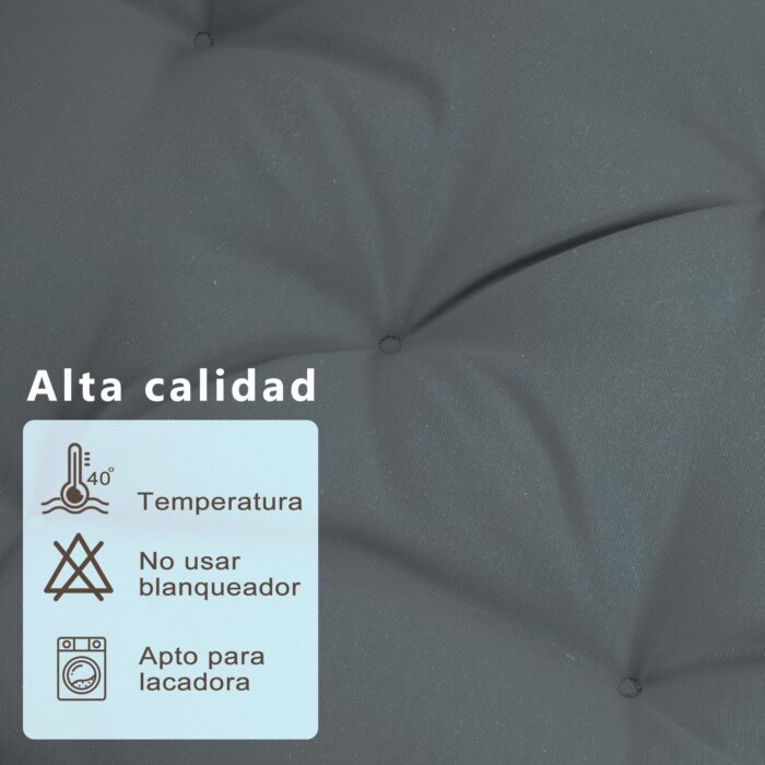 COJINES PARA SILLAS 45x45x5CM CON EFECTO TRIDIMENSIONAL CON RELLNO 100% POLIÉSTER (GRIS OSCURO) - Viste Tu Hogar