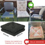 COJINES PARA SILLAS 45x45x5CM CON EFECTO TRIDIMENSIONAL CON RELLNO 100% POLIÉSTER (NEGRO) - Viste Tu Hogar