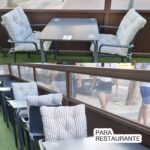 COJINES PARA SILLAS 45x45x5CM CON EFECTO TRIDIMENSIONAL CON RELLNO 100% POLIÉSTER (RAYAS EN GRIS) - Viste Tu Hogar