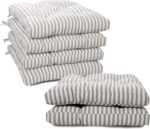 COJINES PARA SILLAS 45x45x5CM CON EFECTO TRIDIMENSIONAL CON RELLNO 100% POLIÉSTER (RAYAS EN GRIS) - Viste Tu Hogar
