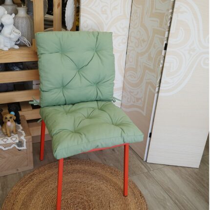 COJINES PARA SILLAS 45x45x5CM CON EFECTO TRIDIMENSIONAL CON RELLNO 100% POLIÉSTER (VERDE AGUACATE) - Viste Tu Hogar