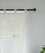 CORTINA DE COCINA CON DISEÑO LABERINTO CALADO 90X150CM Y 140X150CM Y 70X150CMX2PCS - Viste Tu Hogar