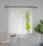 CORTINA DE COCINA CON DISEÑO LABERINTO CALADO 90X150CM Y 140X150CM Y 70X150CMX2PCS - Viste Tu Hogar