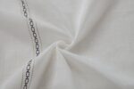 CORTINA DE COCINA DE GASA CON RAYAS CALADAS 100X140CM Y 140X140CM - Viste Tu Hogar