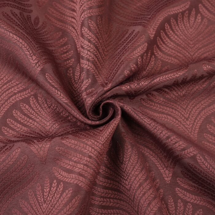 Cortina de Jacquard Poliéster Con Estampado De Flor De Abanico - Viste Tu Hogar