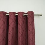 Cortina de Jacquard Poliéster Con Estampado De Flor De Abanico - Viste Tu Hogar