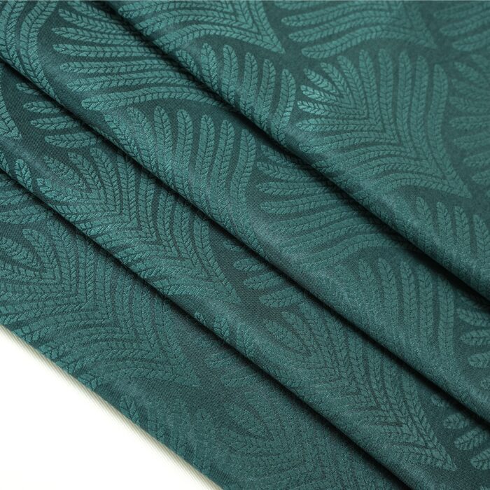 Cortina de Jacquard Poliéster Con Estampado De Flor De Abanico - Viste Tu Hogar