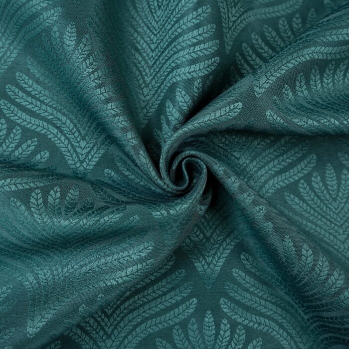Cortina de Jacquard Poliéster Con Estampado De Flor De Abanico - Viste Tu Hogar