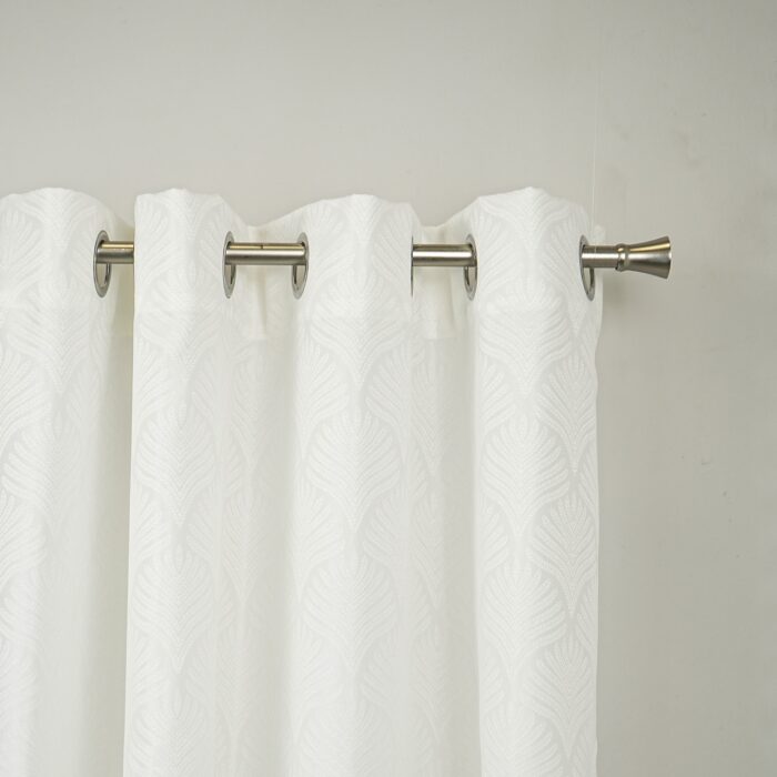 Cortina de Jacquard Poliéster Con Estampado De Flor De Abanico - Viste Tu Hogar