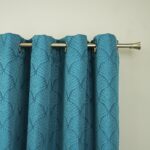 Cortina de Jacquard Poliéster Con Estampado De Flor De Abanico - Viste Tu Hogar