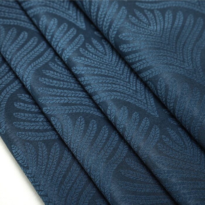 Cortina de Jacquard Poliéster Con Estampado De Flor De Abanico - Viste Tu Hogar