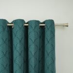 Cortina de Jacquard Poliéster Con Estampado De Flor De Abanico - Viste Tu Hogar