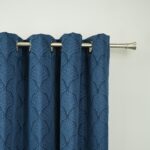 Cortina de Jacquard Poliéster Con Estampado De Flor De Abanico - Viste Tu Hogar