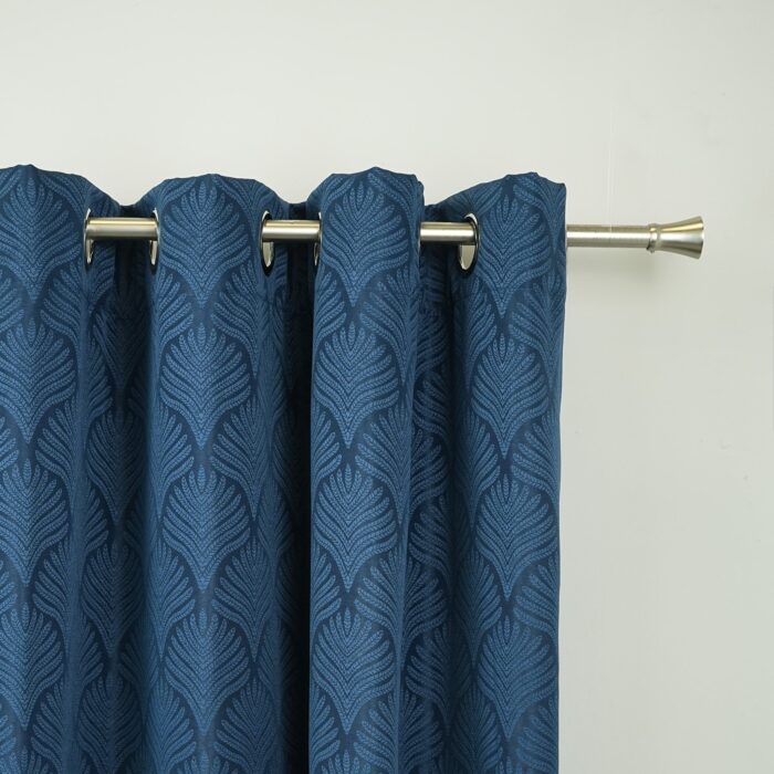 Cortina de Jacquard Poliéster Con Estampado De Flor De Abanico - Viste Tu Hogar
