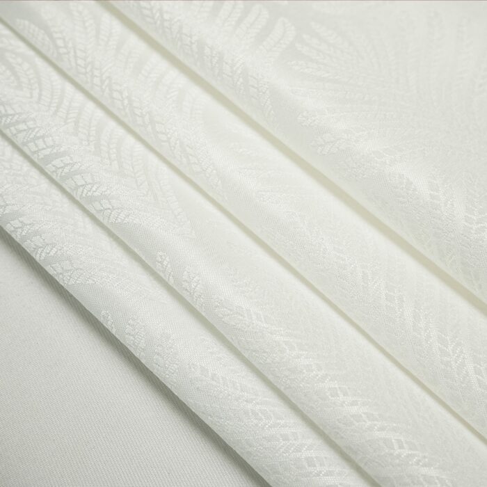 Cortina de Jacquard Poliéster Con Estampado De Flor De Abanico - Viste Tu Hogar
