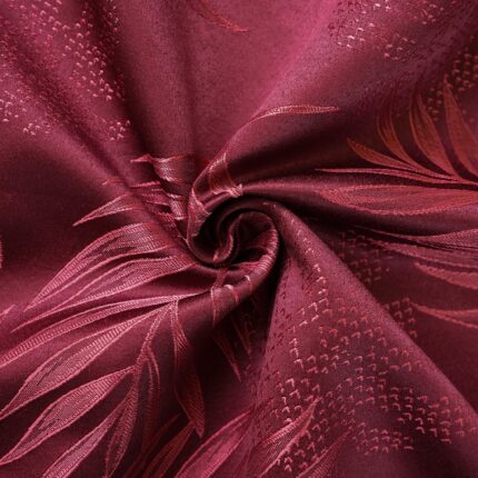 Cortina de Jacquard Poliéster Con Estampado De Hojas De Bambú - Viste Tu Hogar