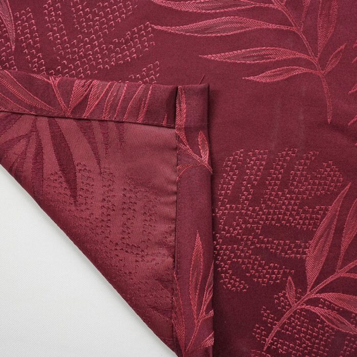 Cortina de Jacquard Poliéster Con Estampado De Hojas De Bambú - Viste Tu Hogar