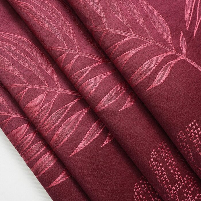 Cortina de Jacquard Poliéster Con Estampado De Hojas De Bambú - Viste Tu Hogar