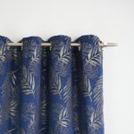 Cortina de Jacquard Poliéster Con Estampado De Hojas De Bambú - Viste Tu Hogar