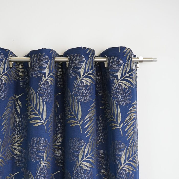 Cortina de Jacquard Poliéster Con Estampado De Hojas De Bambú - Viste Tu Hogar