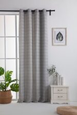 Cortina de Jacquard Poliéster Con Estampado De Plumas - Viste Tu Hogar