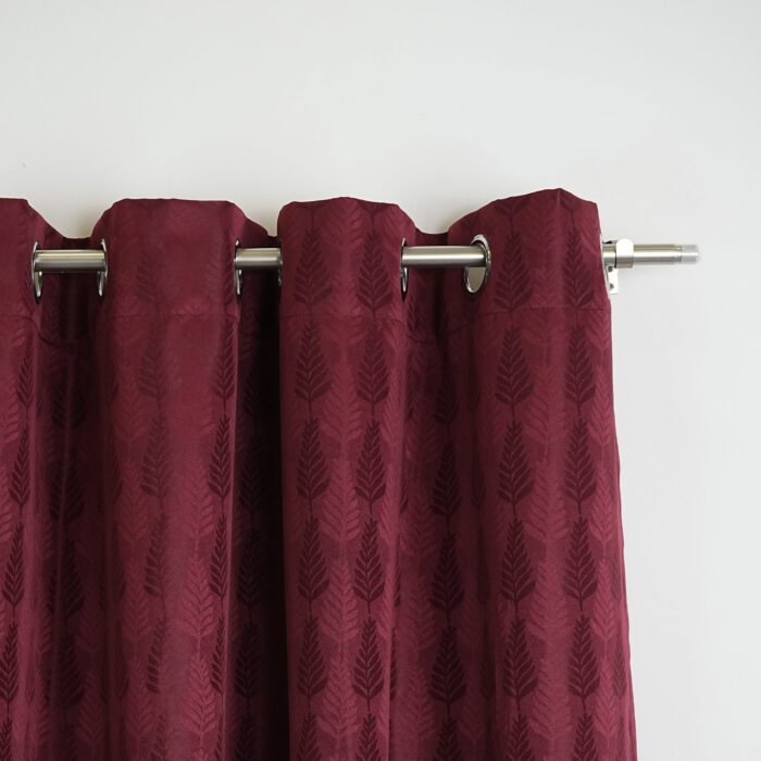 Cortina de Jacquard Poliéster Con Estampado De Plumas - Viste Tu Hogar