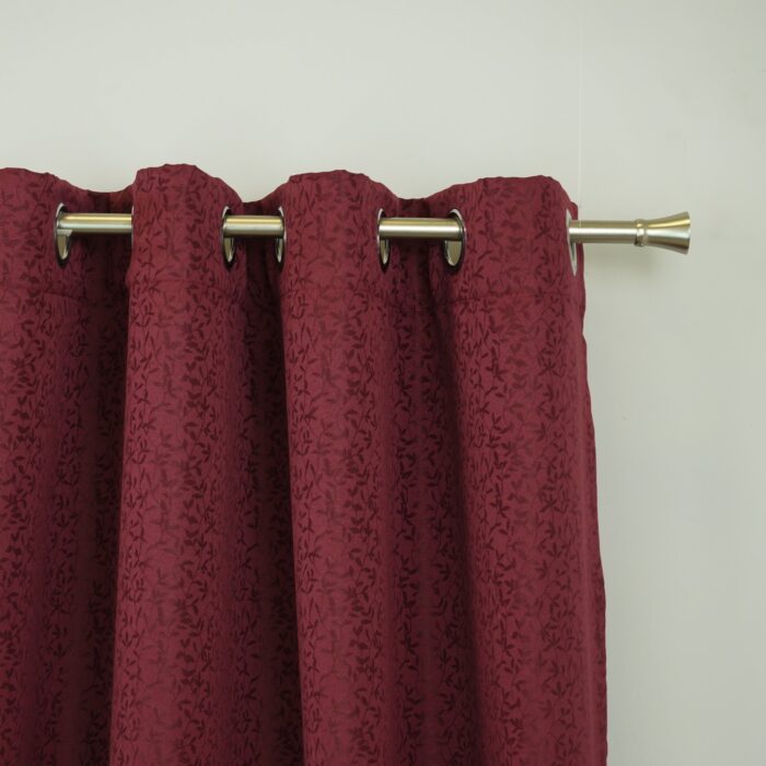 Cortina de Jacquard Poliéster Con Estampado De Ramitas - Viste Tu Hogar
