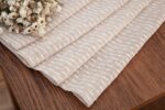 CORTINA DE LINO CON EFECTO DE VISILLO CON ESTAMPADO DE RAYAS HORIZONTALES A DOBLE CARA 140X260CM - Viste Tu Hogar