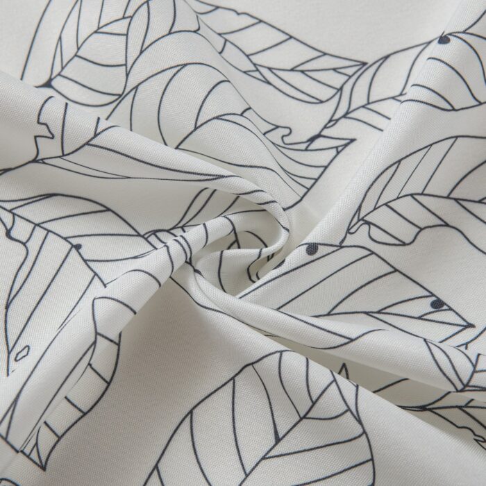 CORTINA DE TEJIDO ESTAMPADO DE HOJAS 140X260CM - Viste Tu Hogar