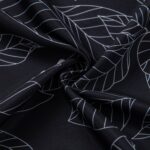 CORTINA DE TEJIDO ESTAMPADO DE HOJAS 140X260CM - Viste Tu Hogar